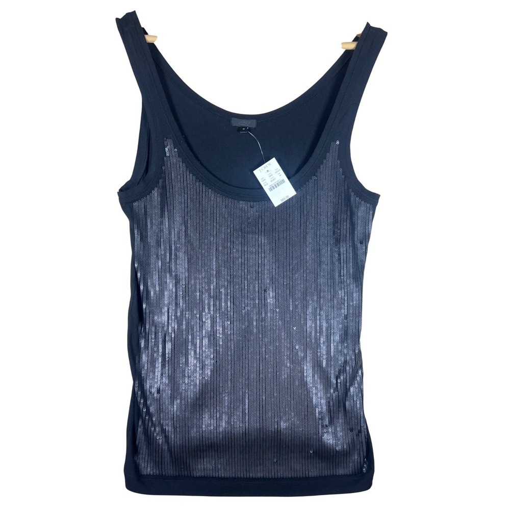 J. Crew Collection Black Sequin Tank Topβ M Sleeveless NWT Party Chic Whimsygoth